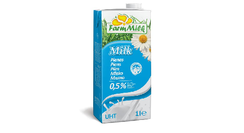 Piens FARM MILK UHT, 1 l, 0,5%