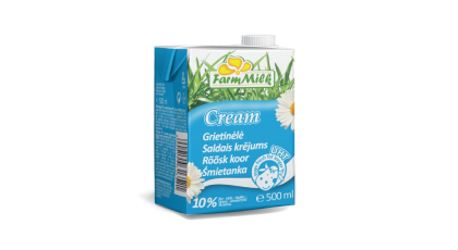 Saldais krējums FARM MILK UHT, 500 ml, 10%