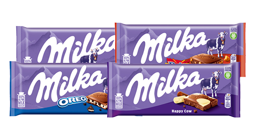 Šokolāde MILKA, 100 g, četri veidi