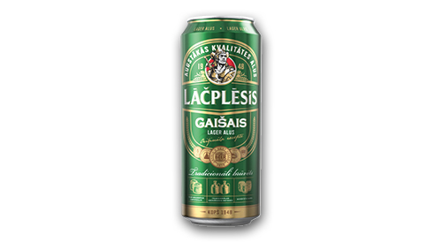 Alus LĀČPLĒSIS GAIŠAIS, 500 ml, 4,8% alk.