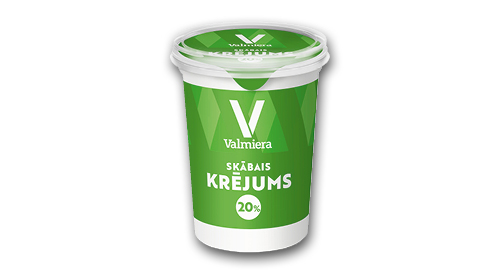 Skābais krējums VALMIERA, 450 g, 20%