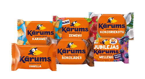 Biezpiena sieriņš KĀRUMS, 45 g, seši veidi