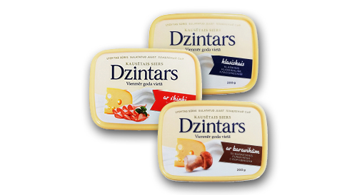 Kausētais siers DZINTARS, 200 g, trīs veidi