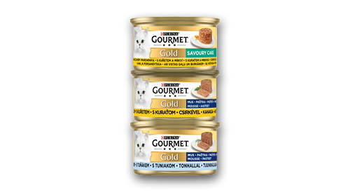 Konservētā kaķu barība GOURMET GOLD, 85 g, trīs veidi