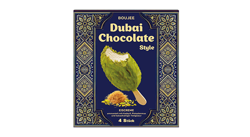 Dubaijas šokolādes saldējums BOUJEE, 1 iepak./4x 55 g