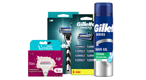 Skūšanās līdzekļiem GILLETTE un GILLETTE VENUS